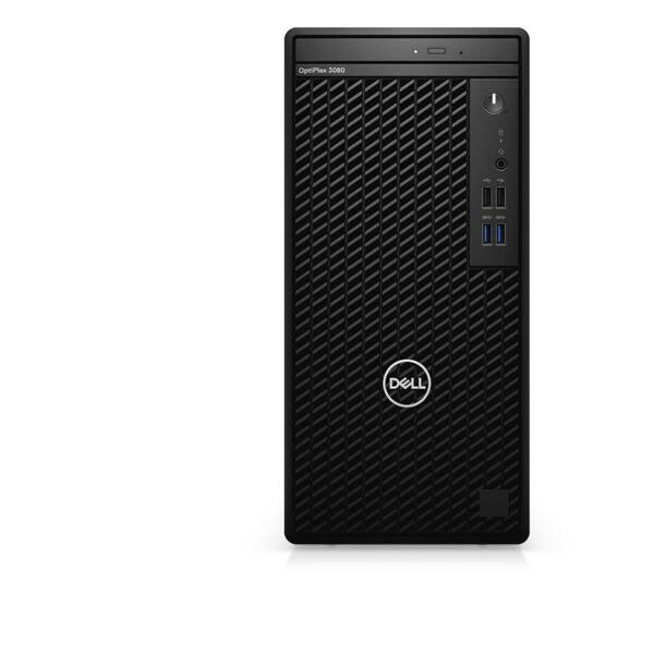 Sistem Brand Dell OptiPlex 3080 MT, Intel Core i5-10100, 4GB DDR4, 1TB HDD, Intel UHD 630, Linux, Black