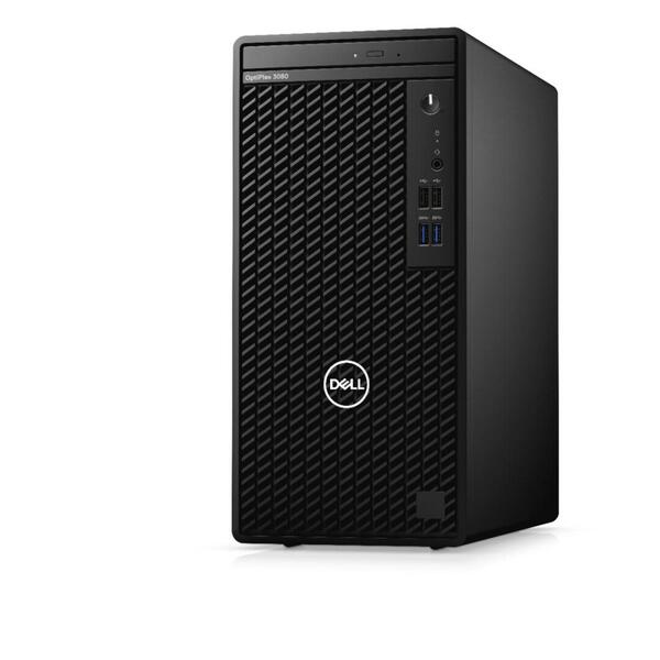 Sistem Brand Dell OptiPlex 3080 MT, Intel Core i5-10100, 4GB DDR4, 1TB HDD, Intel UHD 630, Linux, Black