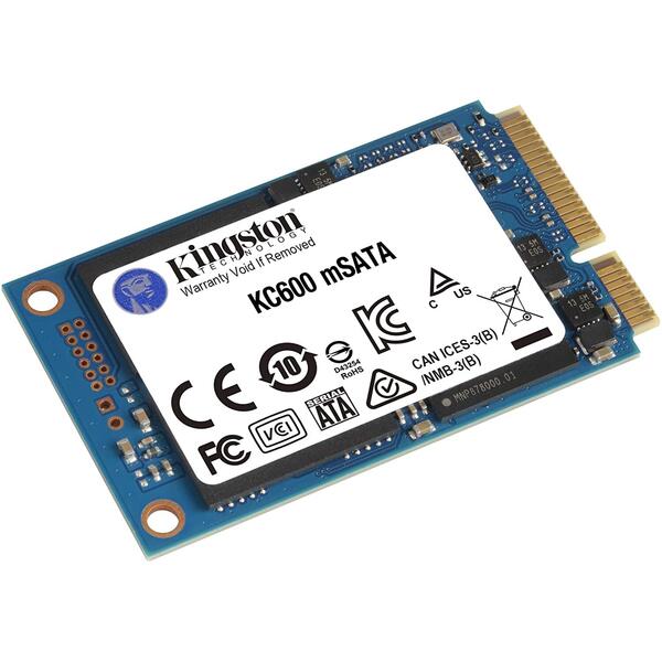 SSD Kingston KC600 256GB SATA-III mSATA