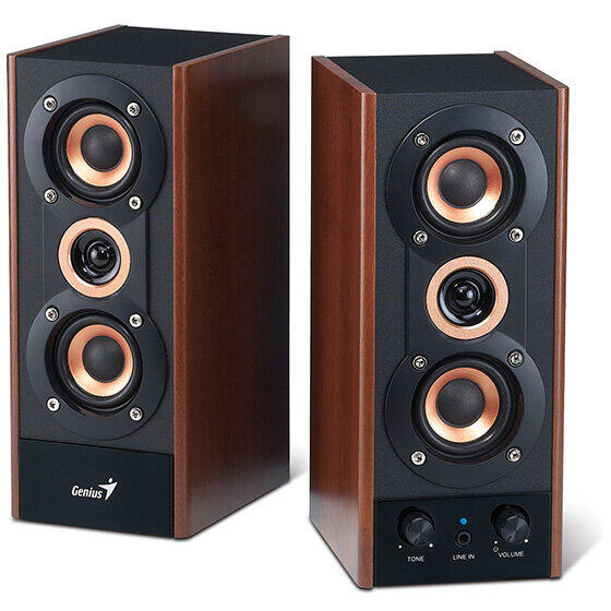 Boxe Genius 2.0, SP-HF800A II, 20W RMS, Cherry Wood