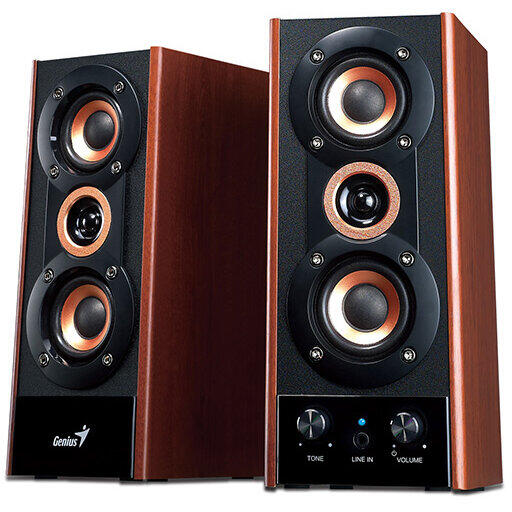 Boxe Genius 2.0, SP-HF800A II, 20W RMS, Cherry Wood