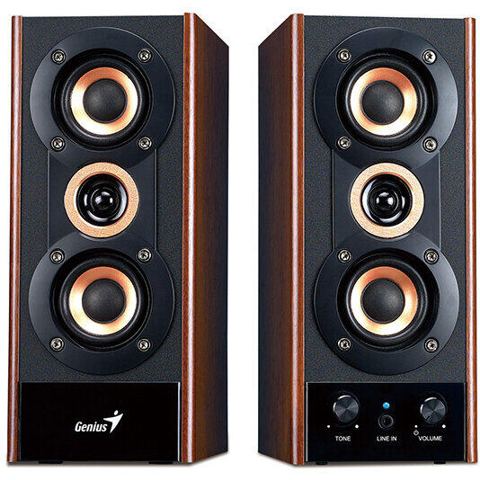 Boxe Genius 2.0, SP-HF800A II, 20W RMS, Cherry Wood