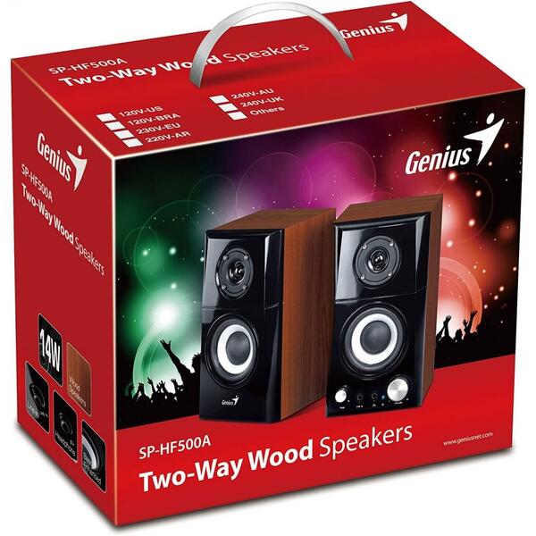 Boxe Genius 2.0, SP-HF500A II, 16W RMS, Wood