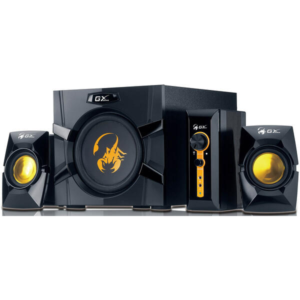 Boxe Genius 2.1, SW-G2.1 3000 II, 70W RMS, Negru-Galben