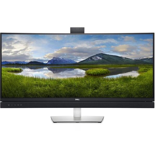 Monitor Video conferinta Dell C3422WE Curbat 34 inch UHD, 5 ms Webcam Negru