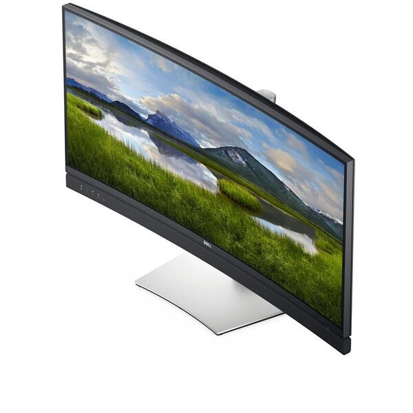 Monitor Video conferinta Dell C3422WE Curbat 34 inch UHD, 5 ms Webcam Negru