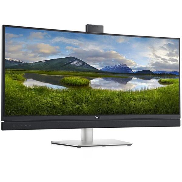 Monitor Video conferinta Dell C3422WE Curbat 34 inch UHD, 5 ms Webcam Negru