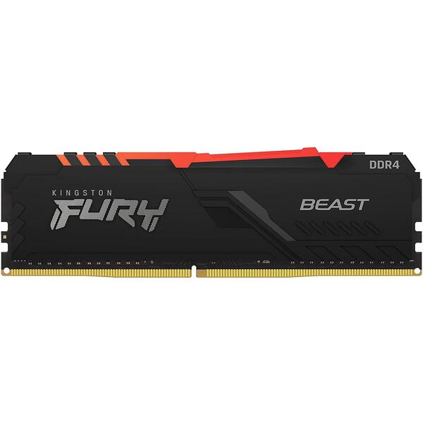 Memorie Kingston FURY Beast RGB 16GB DDR4 3733MHz CL19 Kit Dual Channel