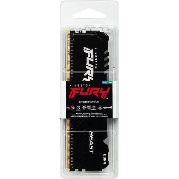 Memorie Kingston FURY Beast RGB 8GB DDR4 2666MHz CL16