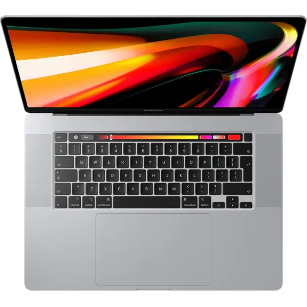 Laptop Apple MacBook Pro 16 Retina with Touch Bar, Intel core i9 8 core 2.3GHz, 16GB DDR4, 1TB SSD, Radeon Pro 5500M 4GB, Mac OS Catalina, Silver, INT keyboard