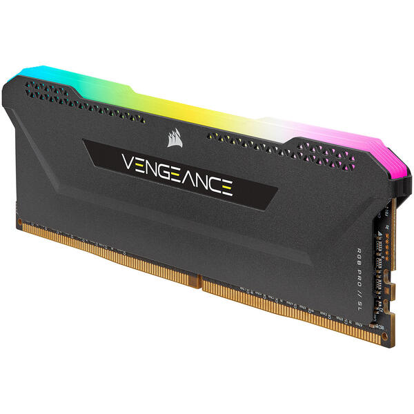 Memorie Corsair Vengeance RGB PRO SL DDR4 128GB 3200MHz CL16 1.55V Kit Quad Channel