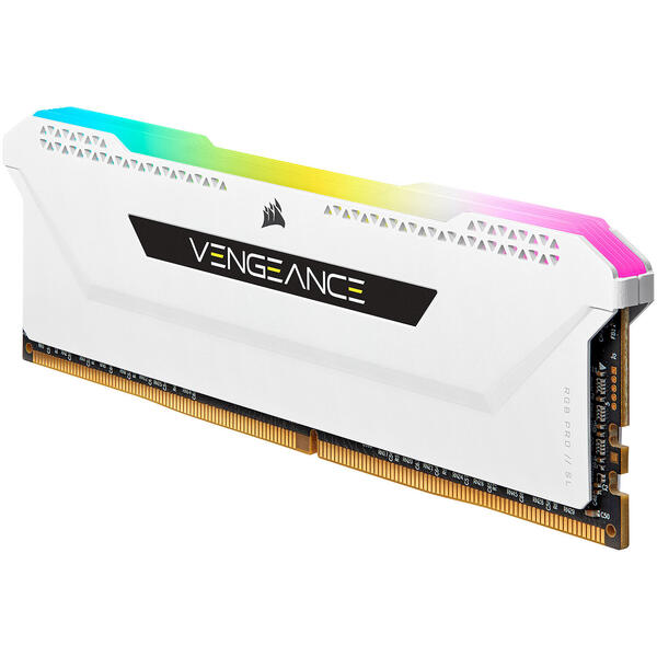 Memorie Corsair Vengeance RGB PRO SL DDR4 64GB 3200MHz CL16 1.35V Kit Quad Channel White