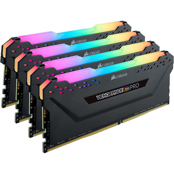 Memorie Corsair Vengeance RGB PRO DDR4 32GB 3200MHz CL16 1.35V Kit Quad Channel