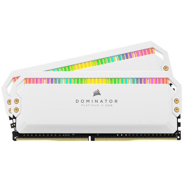 Memorie Corsair Dominator Platinum RGB 16GB DDR4 4000MHz CL19 1.35V Kit Dual Channel White