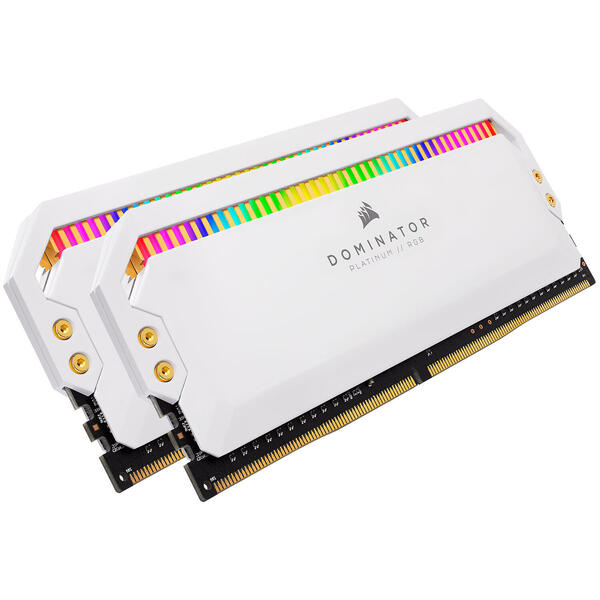 Memorie Corsair Dominator Platinum RGB 16GB DDR4 4000MHz CL19 1.35V Kit Dual Channel White