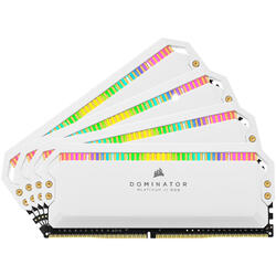 Memorie Corsair Dominator Platinum RGB 32GB DDR4 3200MHz CL16 1.35V Kit Quad Channel White