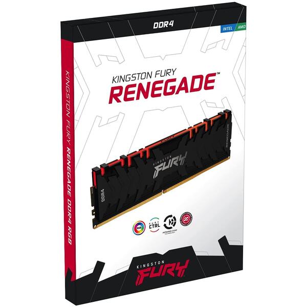 Memorie Kingston FURY Renegade RGB 8GB DDR4 4000MHz CL19