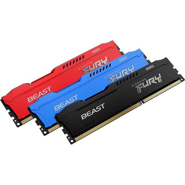 Memorie Kingston FURY Beast 16GB DDR3 1866MHz CL10 Kit Dual Channel Blue