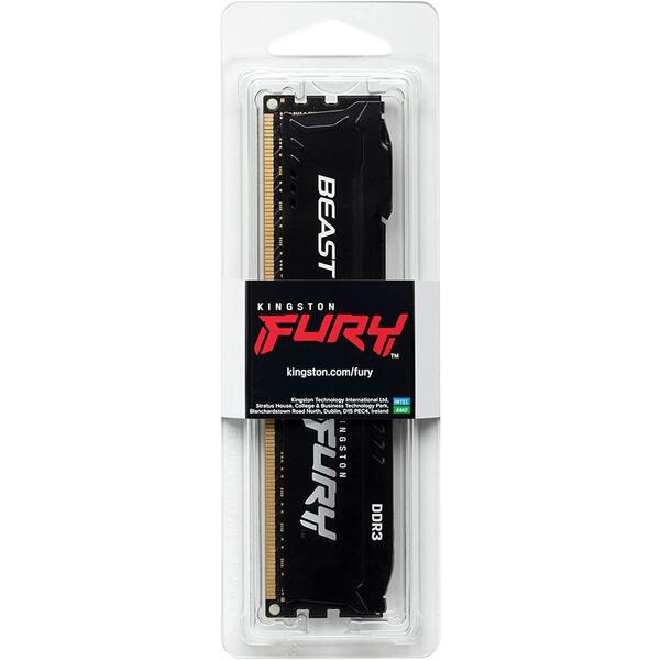 Memorie Kingston FURY Beast 8GB DDR3 1600MHz CL10 Black