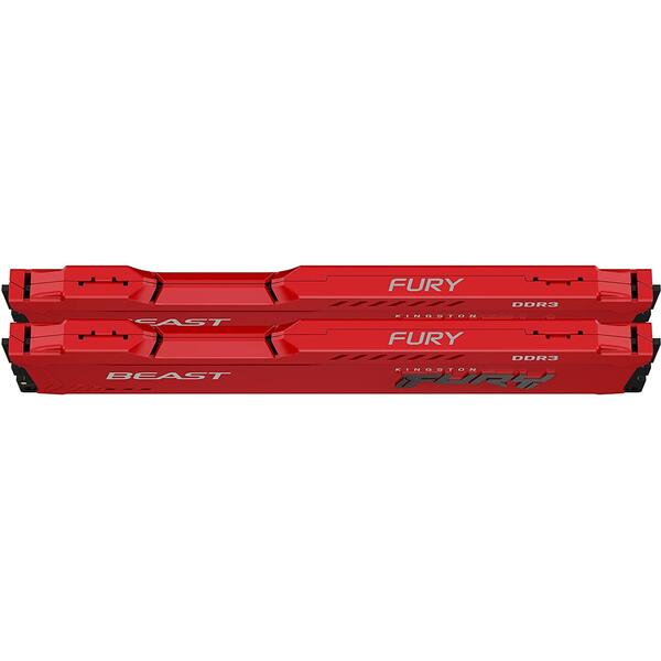 Memorie Kingston FURY Beast 16GB DDR3 1866MHz CL10 Kit Dual Channel Red