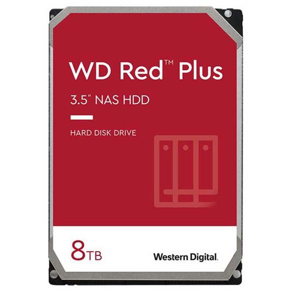 Hard Disk WD Red Plus 8TB, SATA3, 7200RPM, 256MB, 3.5 inch