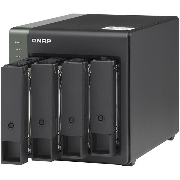 NAS Qnap TS-431X3-4G Quad Core 1.7GHz 4GB DDR3 4 Bay Negru