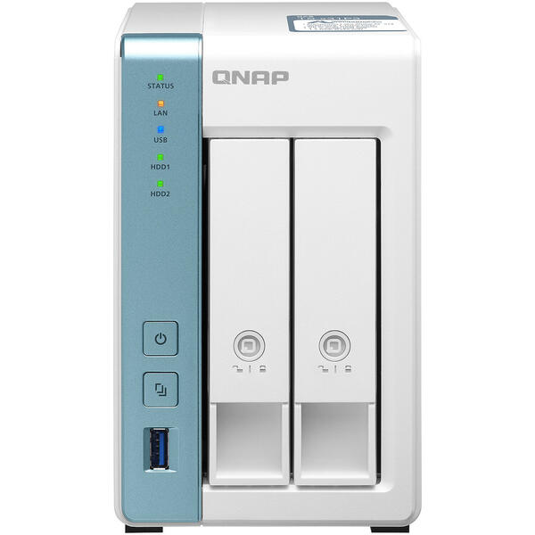 NAS Qnap TS-231P3-4G  Alpine AL314, 4-core, 1.7GHz 4GB RAM 2 Bay Alb