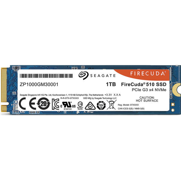 SSD Seagate FireCuda 510 1TB PCI Express 3.0 x4 M.2 2280