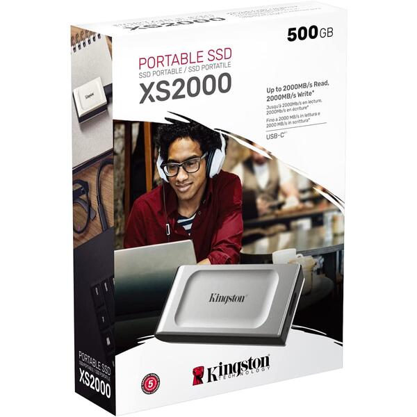 SSD Kingston Extern 500GB USB 3.2 Type C