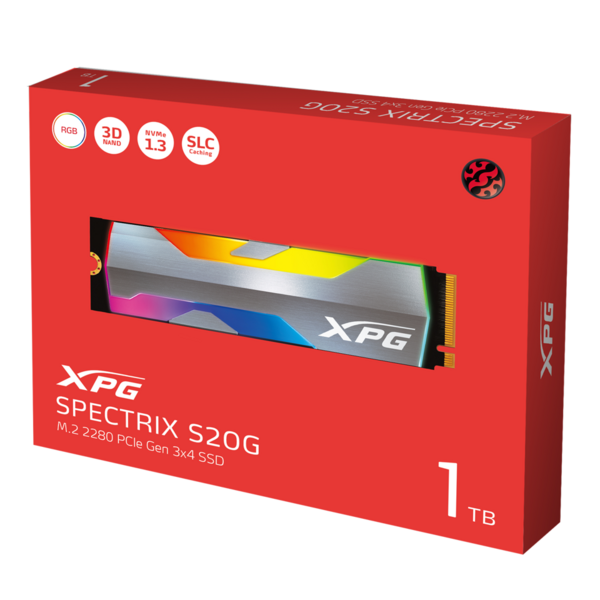 SSD A-DATA XPG Spectrix S20G RGB 500GB PCI Express 3.0 x4 M.2 2280