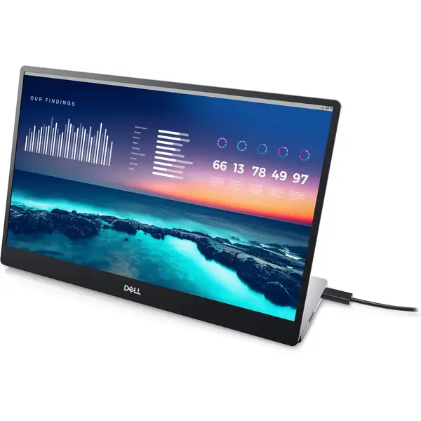 Monitor portabil Dell C1422H 14 inch FHD, 6 ms USB-C Argintiu