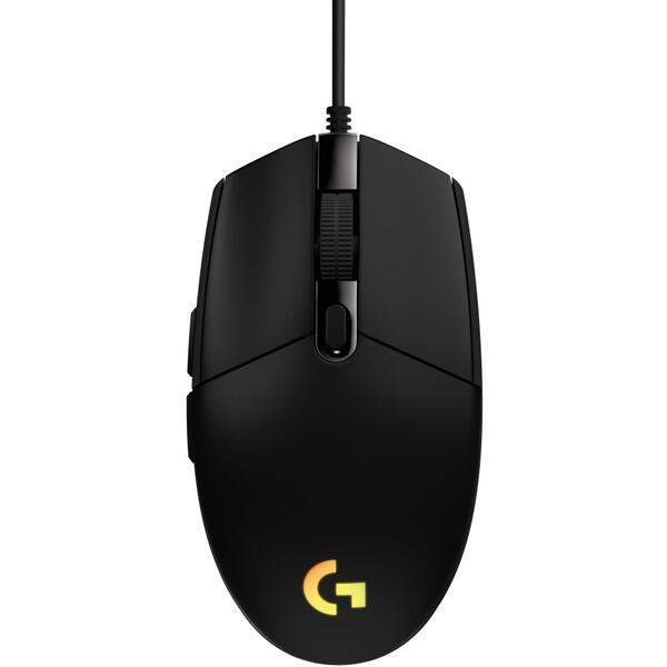 Mouse gaming Logitech G203 LIGHTSYNC, USB, RGB, Negu