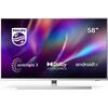 Televizor LED Philips Smart TV Android 58PUS8545/12 146cm 4K UHD HDR Ambilight cu 3 laturi Argintiu