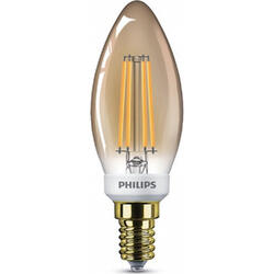 Philips BEC LED B35 E14 GOLD SRT4 5W 2200K Flacara