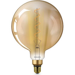 Philips Bec LED 5W (25W) classic-giant E27 G200 GOLD ND, Flacara