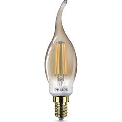 Bec LED lustra Philips 5W (35W) BA35 E14 GOLD D 1SRT4, Alb cald