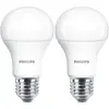 Set 2 becuri LED Philips, 11W (75W), E27, 1055 lm, Alb cald, clasa enerrgetica A+