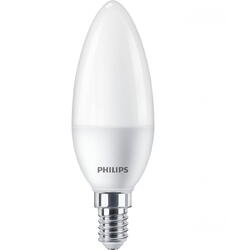 Pachet 2 becuri LED Philips B38, E14, 7W (60W), 806 lm, lumina alba rece (4000K)