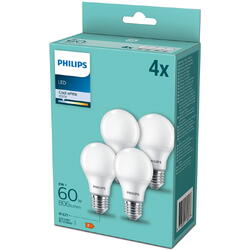 Pachet 4 becuri LED A60, E27, 9W