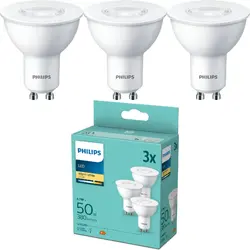 Pachet 3 becuri LED Philips, GU10, 4.7W