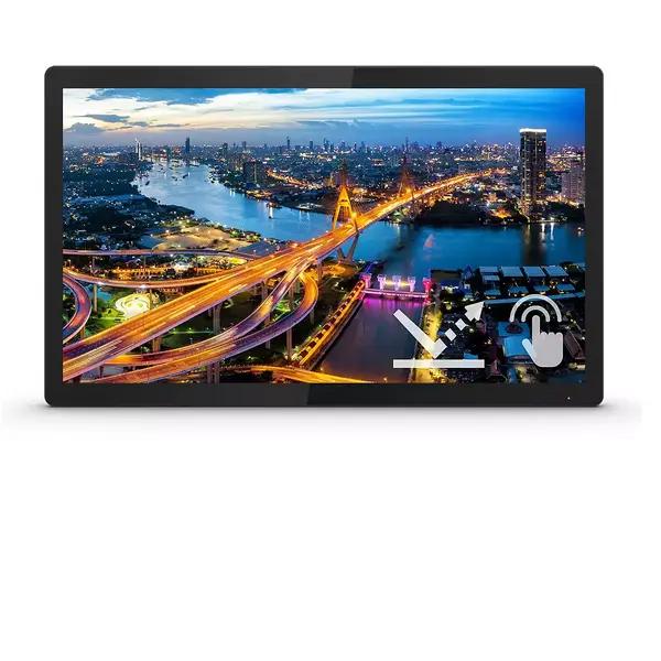 Monitor LED Philips 222B1TFL 21.5 inch FHD Touch 4ms Negru