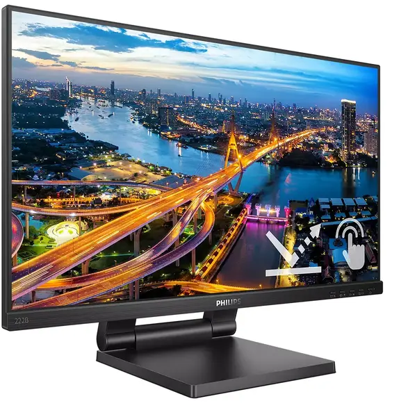 Monitor LED Philips 222B1TC Touchscreen 21.5 inch FHD 4ms Negru