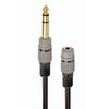 Cablu audio Gembird Stereo 1 x 6.5 mm jack T la 1 x 3.5 mm jack M, 0.2M, Negru