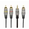 Gembird Stereo 3.5 mm jack la 3 x RCA, 1.5m Negru