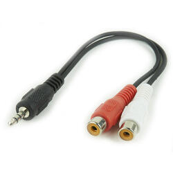 Cablu audio Gembird Splitter 3.5 jack to 2 x RCA, 20cm