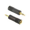 Adaptor audio Gembird Stereo 1 x 6.35 mm jack M la 1 x 3.5 mm jack T, Negru