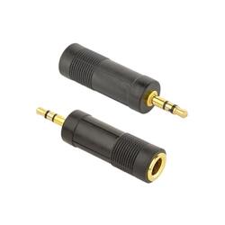 Adaptor audio Gembird Stereo 1 x 6.35 mm jack M la 1 x 3.5 mm jack T, Negru