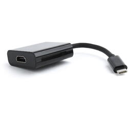 USB 3.1 Type-C (T) la HDMI (M), 15cm, Negru