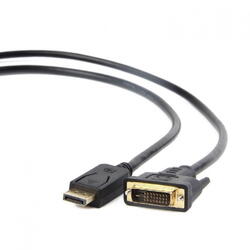Gembird Cablu video DisplayPort (T) la DVI-D DL (T), 1.8m, Negru