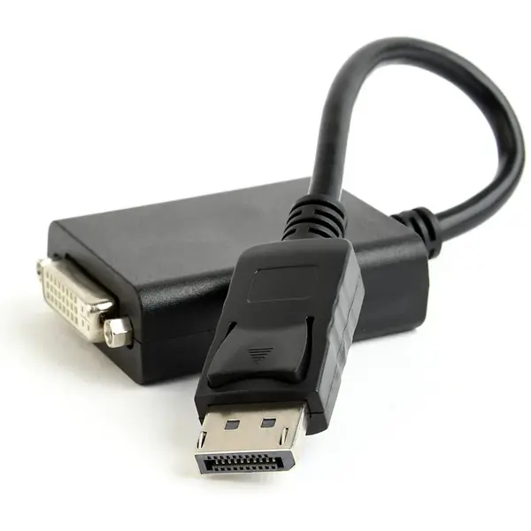 Adaptor  video Gembird DisplayPort (T) la DVI-I DL (M), 10cm, Negru